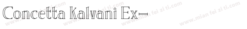 Concetta Kalvani Ex字体转换